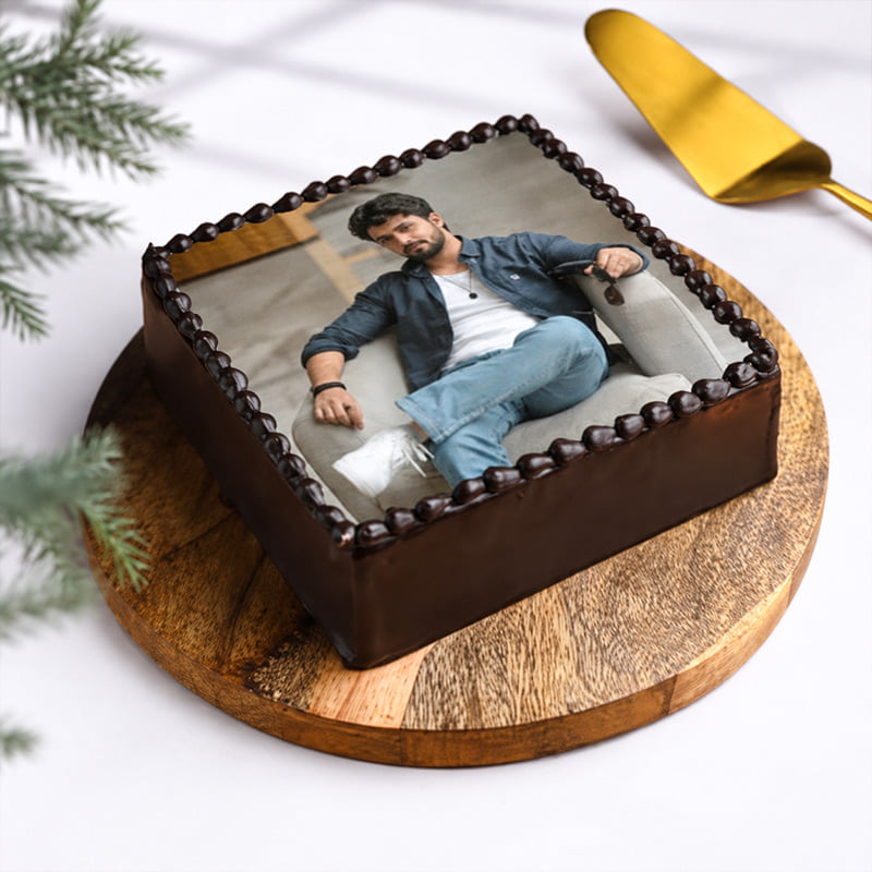 Personalised Chocolate Photo Cake