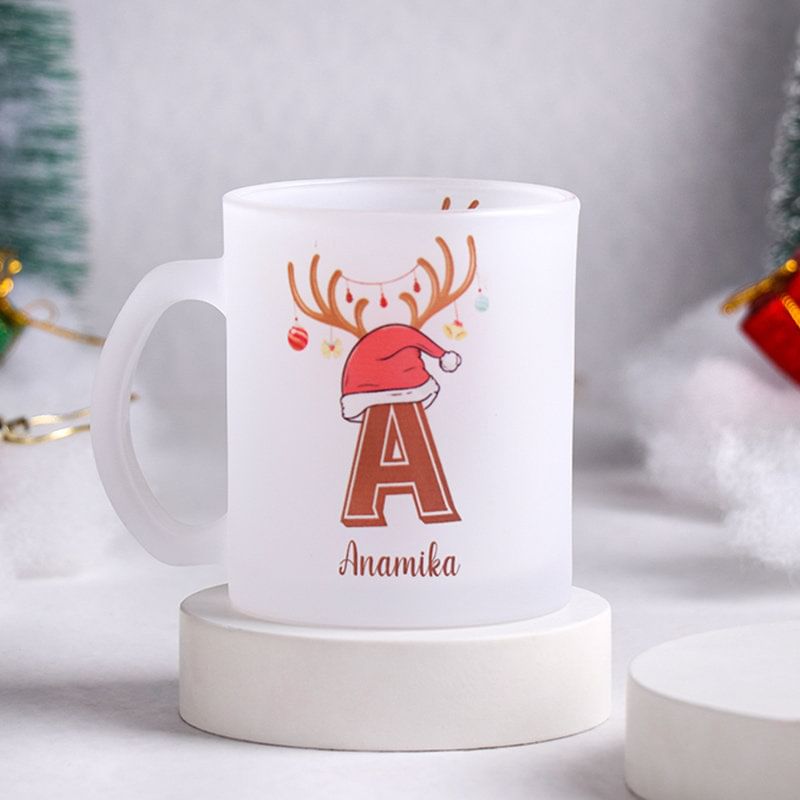 Personalized Christmas Frosted Mug Online