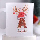 Close View of Personalized Christmas Frosted Mug