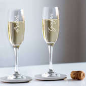 Custom Wine Glasses For Couple, Personalised champagne glasses