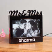 Mr. and Mrs. Personalised Lamp with Clear View
