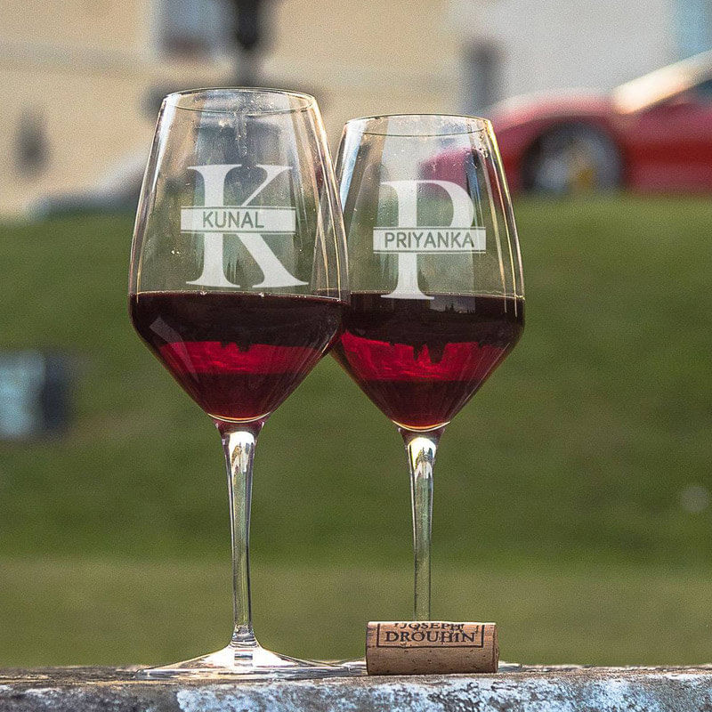 Couple Personalised Wine Glass Set Of Two-Canada