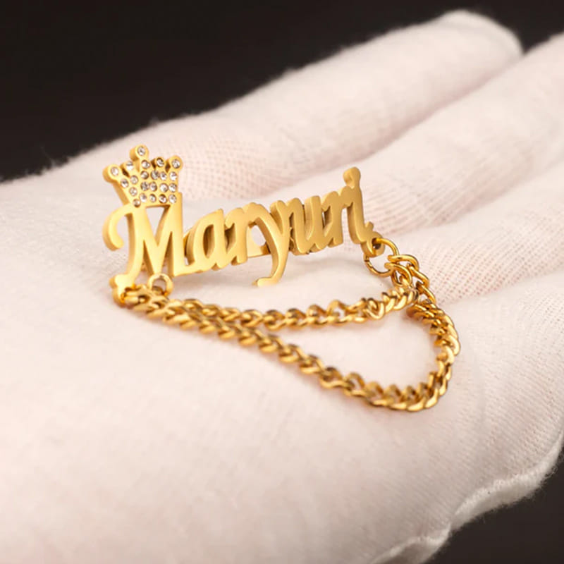 Personalised Crown Brooch Pin