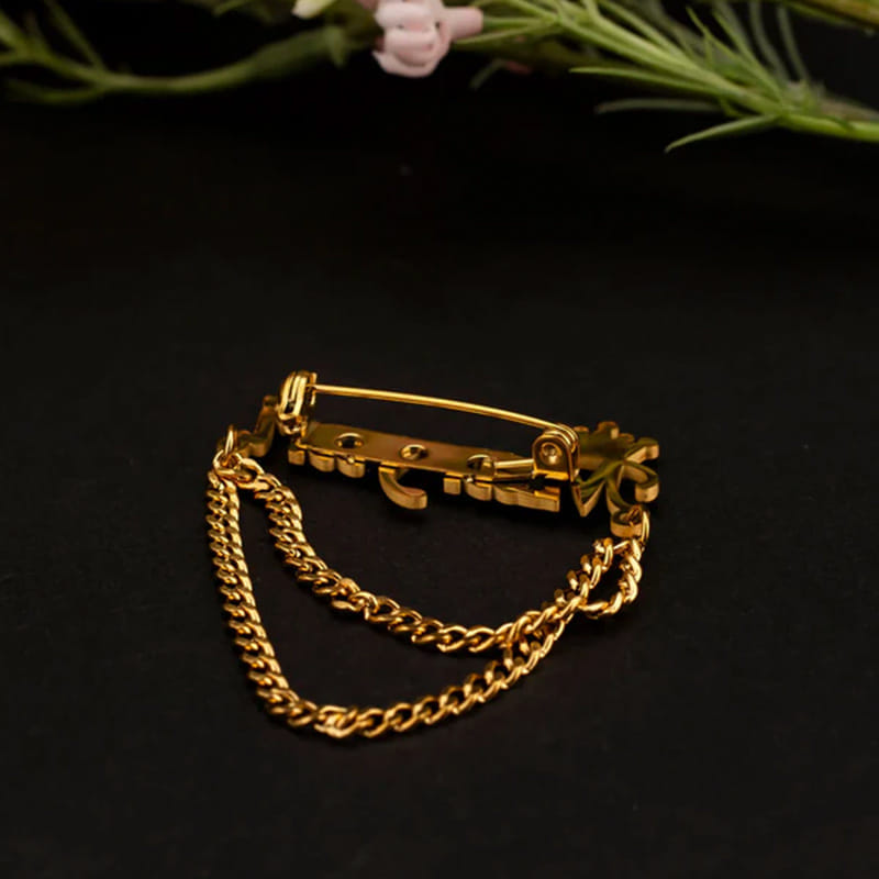 Personalised Crown Brooch Pin
