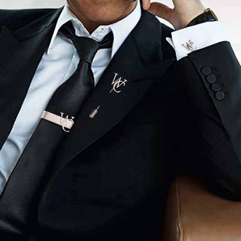Personalised Cufflinks N Tie Bar Set