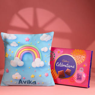 Personalised Cushion N Chocolate Gift Combo