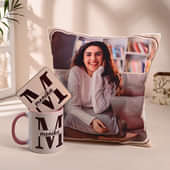 Personalised Cushion N Mug Set