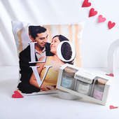 Personalised Cushion With Scented Candles