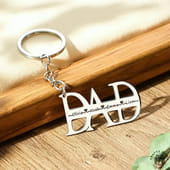 Personalised Dad Fam Love Keychain