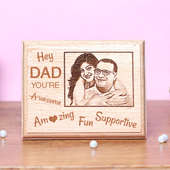 Fathers day Personalised Wooden Frame