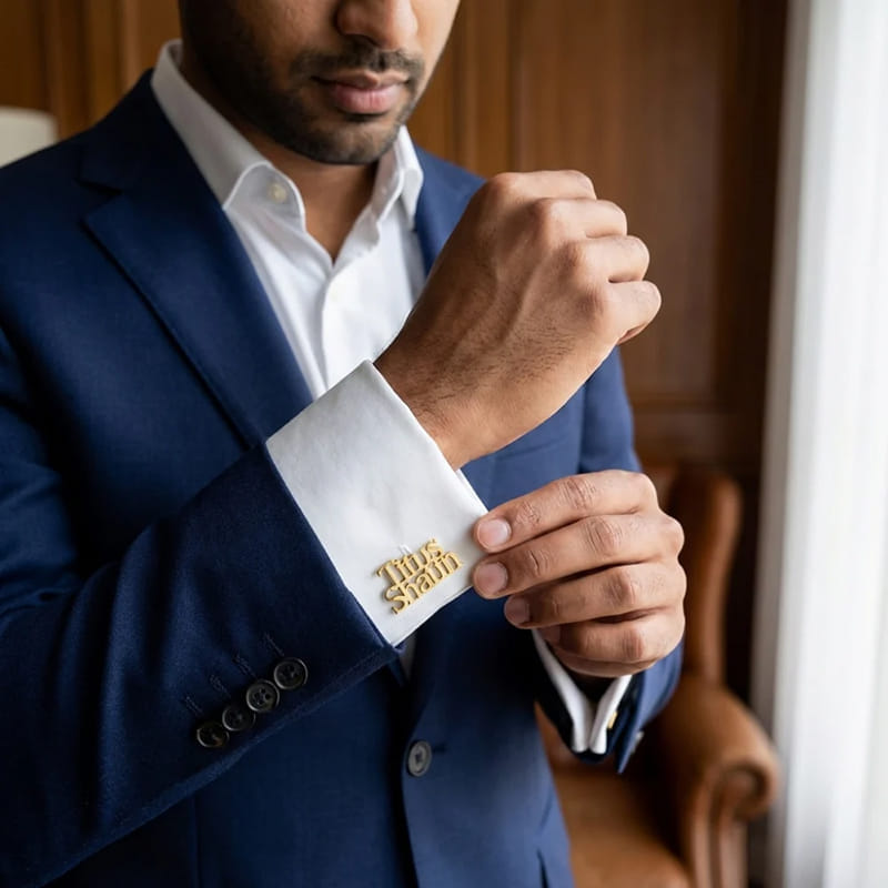 Personalised Dual Name Cufflinks