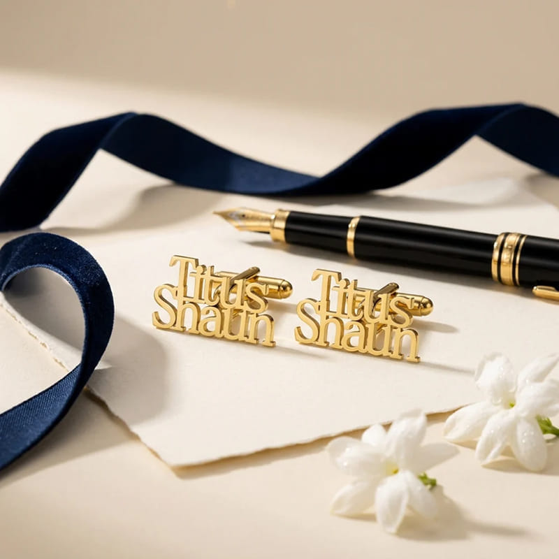 Personalised Dual Name Cufflinks