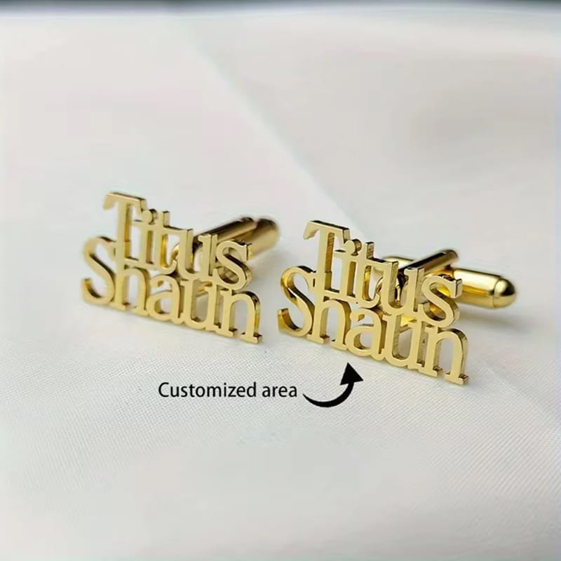 Personalised Dual Name Cufflinks