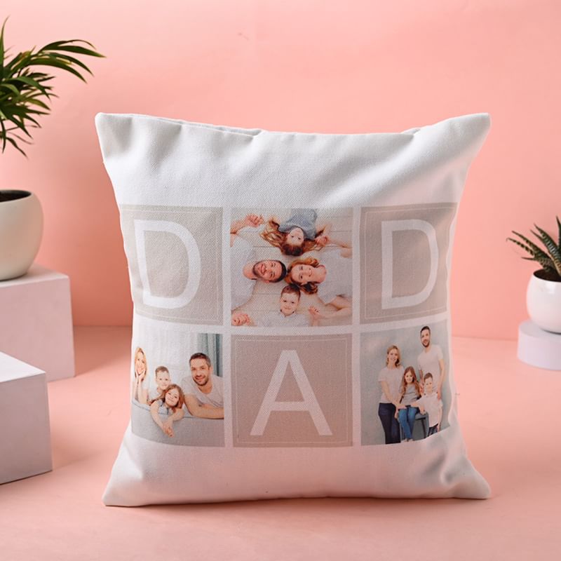 Personalised Portrait Cushion : Special Gift for DAD