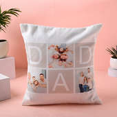 Personalised Portrait Cushion : Special Gift for DAD
