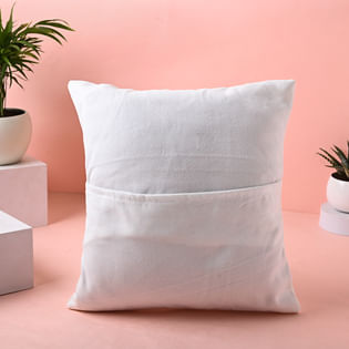 Back View of Personalised Family Portrait Cushion