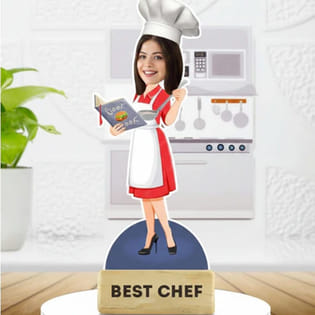 Personalised Female Chef Caricature