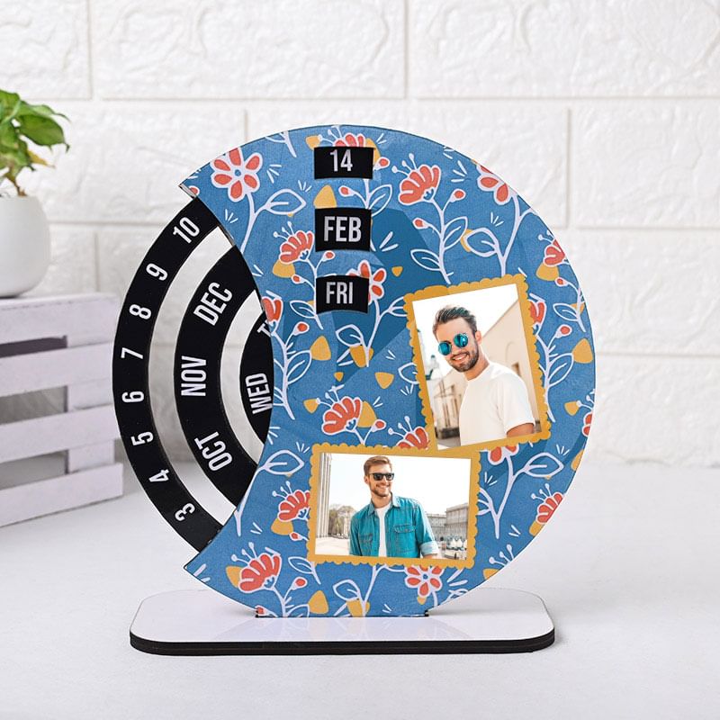 Personalised Joyous Blue Photo Calendar