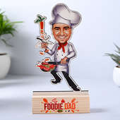 Personalised Foodie Dad CaricatureFor Fathers Day