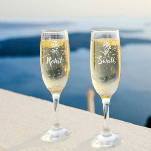 Lovely Personalised Champagne Glasses-USA