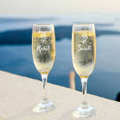 Lovely Personalised Champagne Glasses-UAE