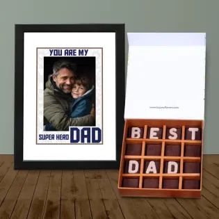 Super Dad Frame N Chocolates