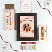 Personalised Frame N Chocolate Bhai Dooj Gift Set