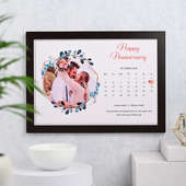 Personalised Framed Anniversary Date Calendar