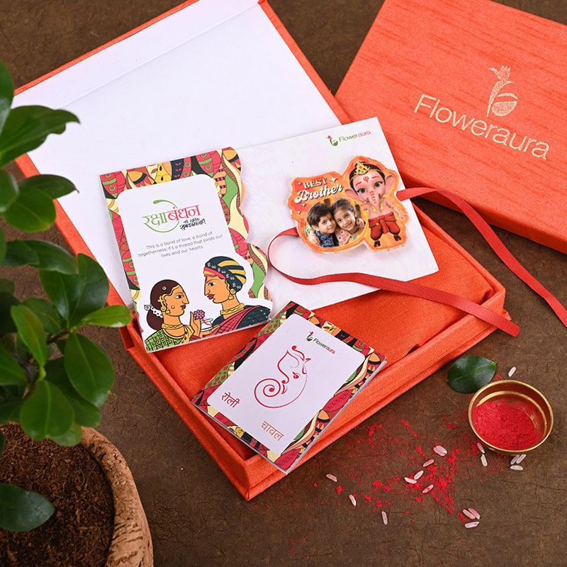 Send One Ganesha Personalised Rakhi Online in India