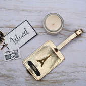 Personalised Gold Luggage Tag 