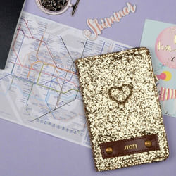 Personalised Golden Passport Cover