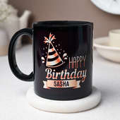 Personalised Happy Birthday Name Printed Mug