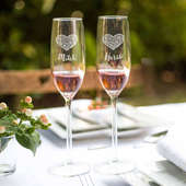 Personalised Flute Heart Glasses-USA