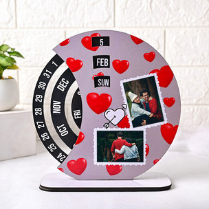 Personalised Hearty Desktop Calendar For Valentines Day