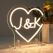 Personalised Initials Neon Table Stand
