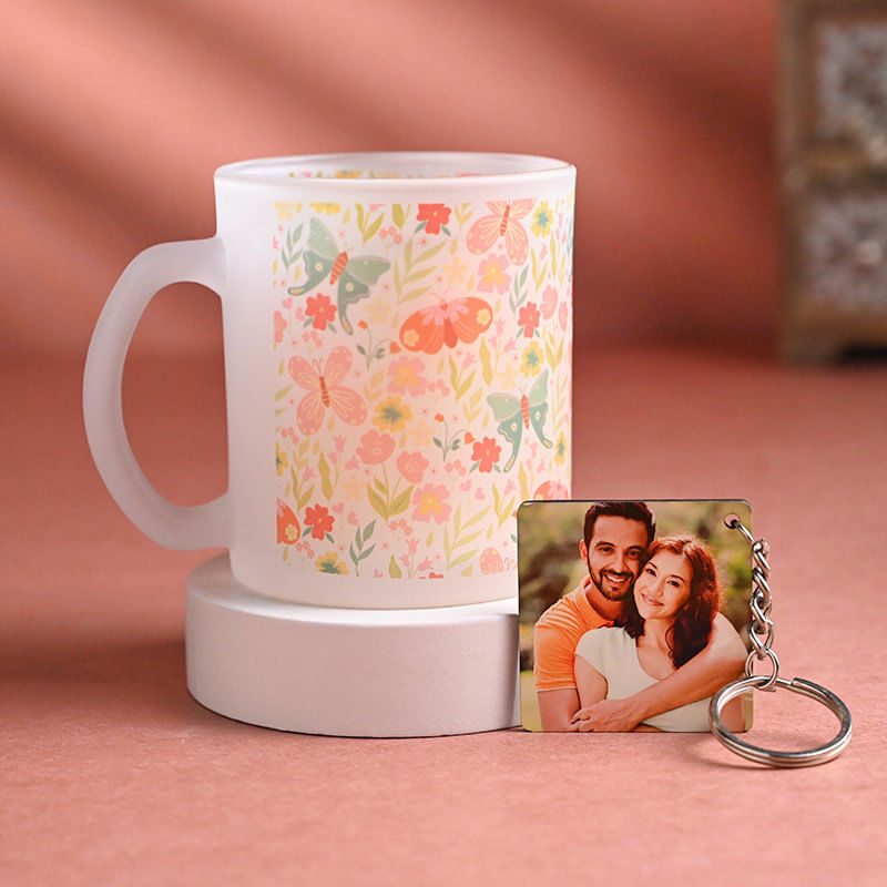 Personalised Keychain with Coffee Mug