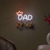 Personalised King Dad Neon Wall Hanging