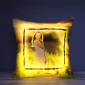 send led personalised photo cushion gift to USA