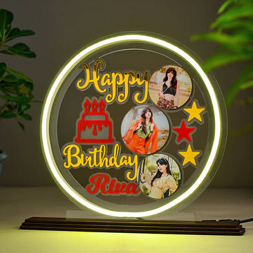 Buy/Send Personalised Happy Birthday LED Wall Hanging Online- FNP