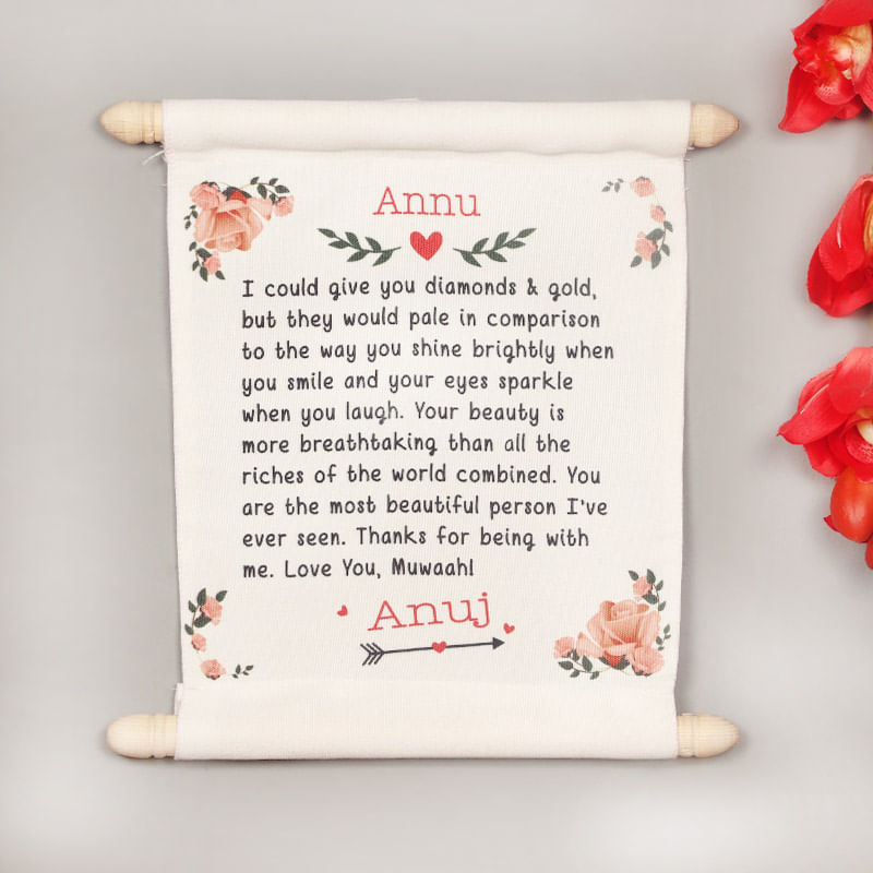 A Personalised Love Scroll A Personalised Love Scroll