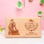 Valentines Day Personalised Wooden Frame