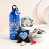 Personalised Magnet Rakhi combo with Sipper N chocolates