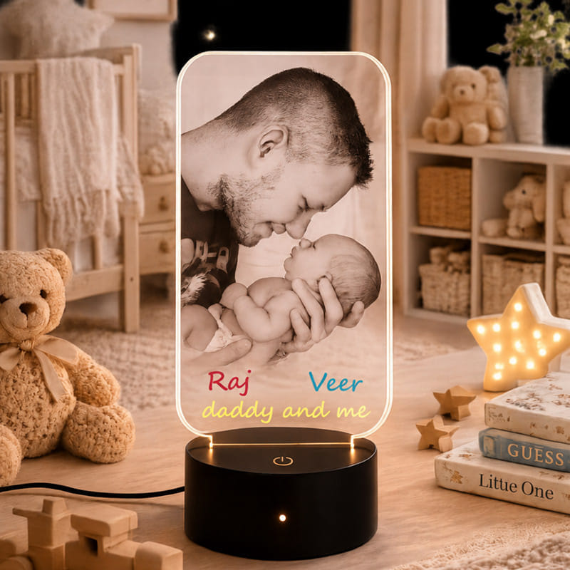 Personalised Me N Dad Led Lamp
