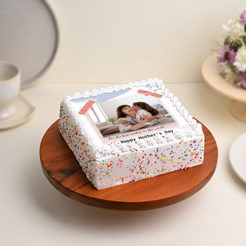 Personalised Mothers Day Photo Cake