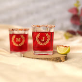 Personalised Modern Shot Glasses For Couple