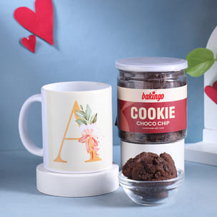 Personalised Mug With Bakingo Chocolate Cookies Personalised Mug With Bakingo Chocolate Cookies