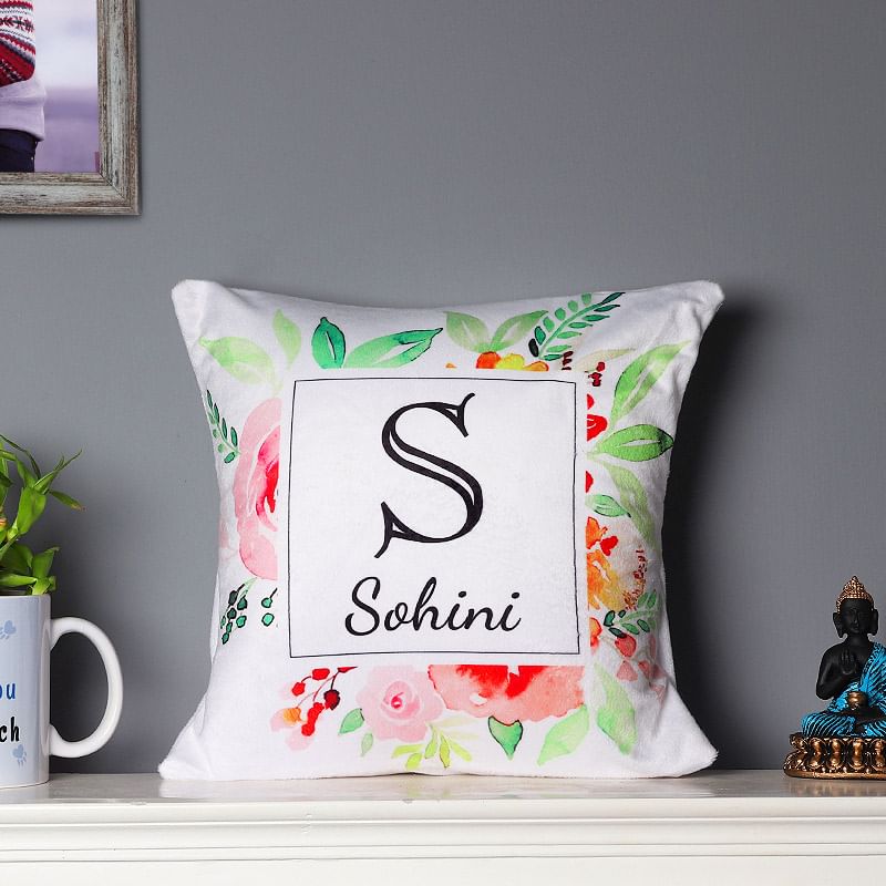 Personalised name cushion gift