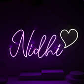 Personalised Name N Heart Neon Sign