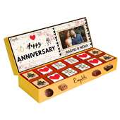 12 Pieces of Premium Personalised Anniversary Chocolates