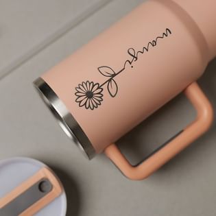 Personalised Peach Jumbo Tumbler 